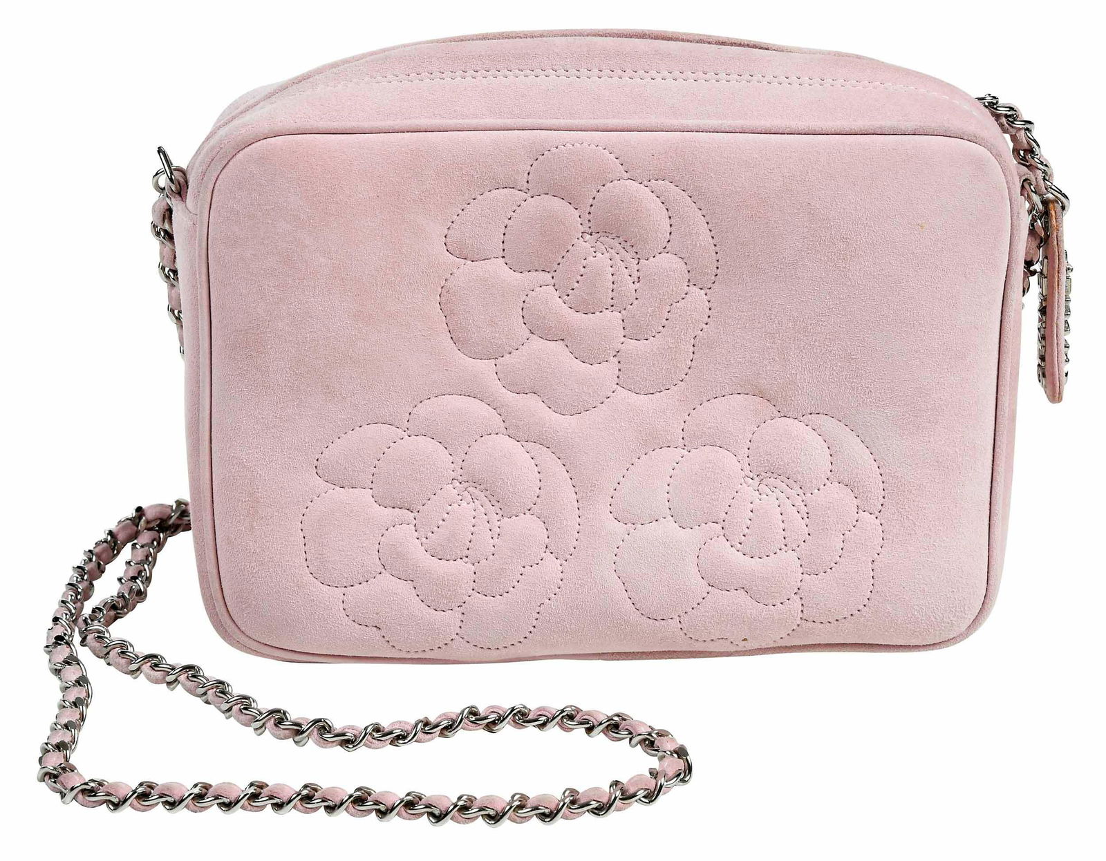 Chanel Pink Suede Handbag (1 of 12)