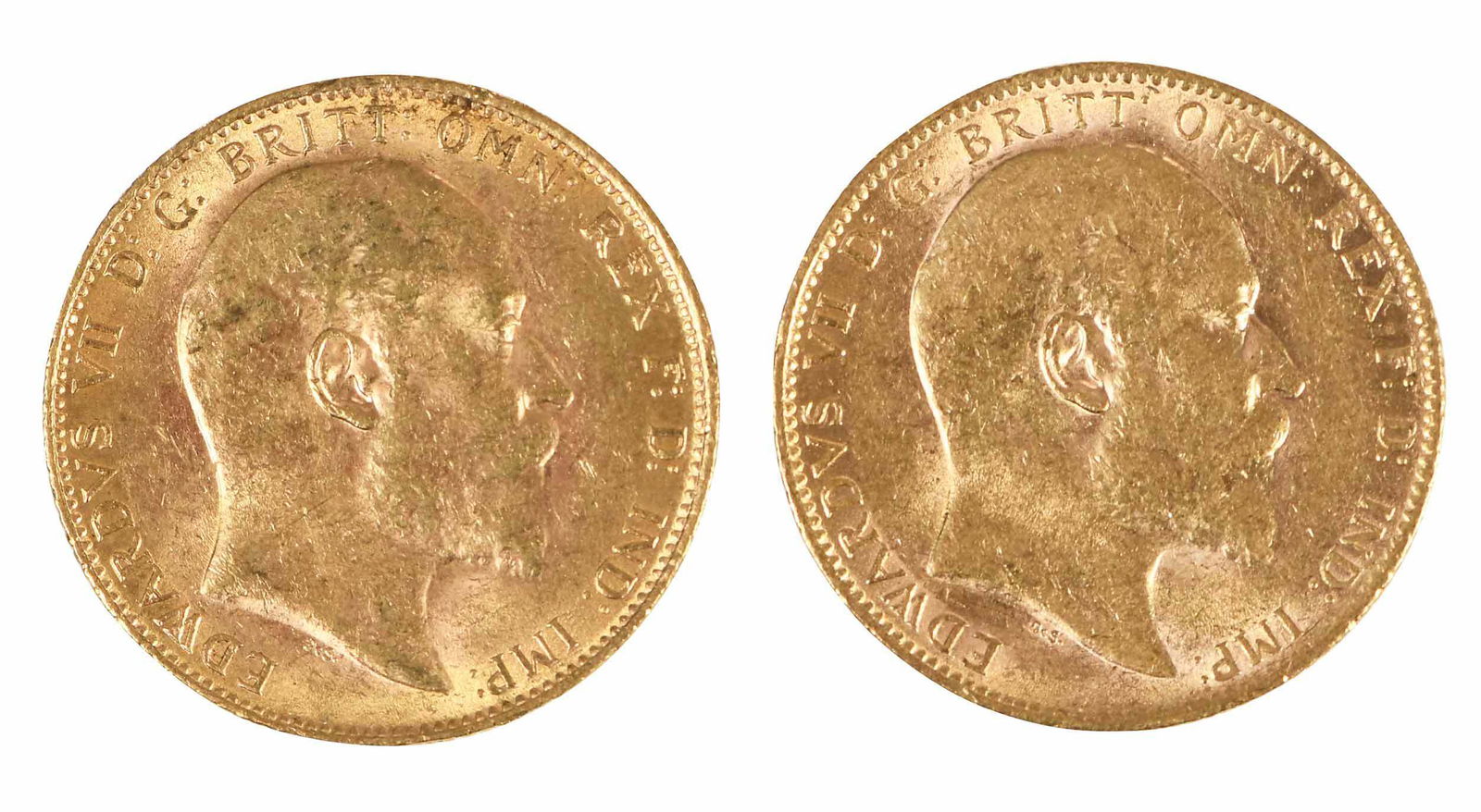 Two Edward VII Gold Sovereigns (1 of 4)