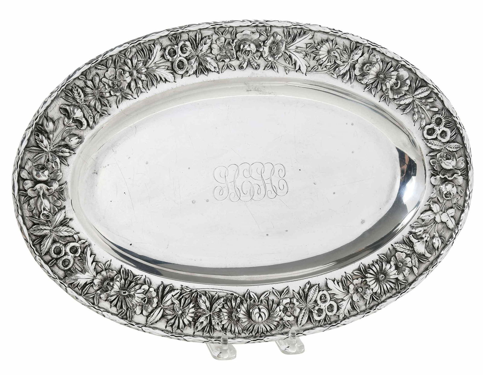 Kirk Repousse Sterling Oval Tray (1 of 6)