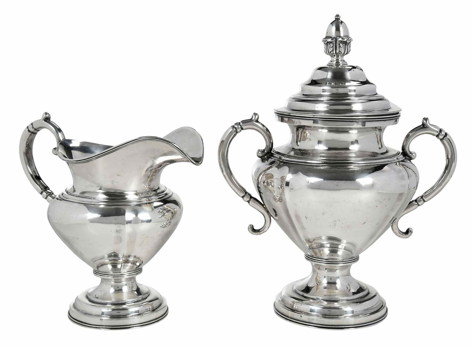 Charleston Coin Silver Cream and Sugar (1 of 7)