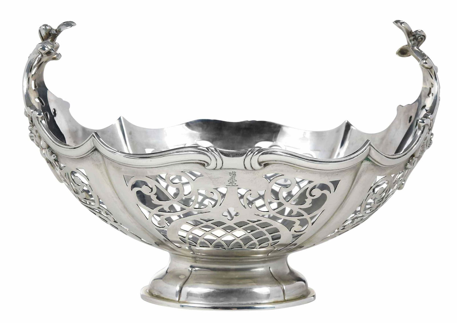 English Silver Pierced Basket (1 of 11)