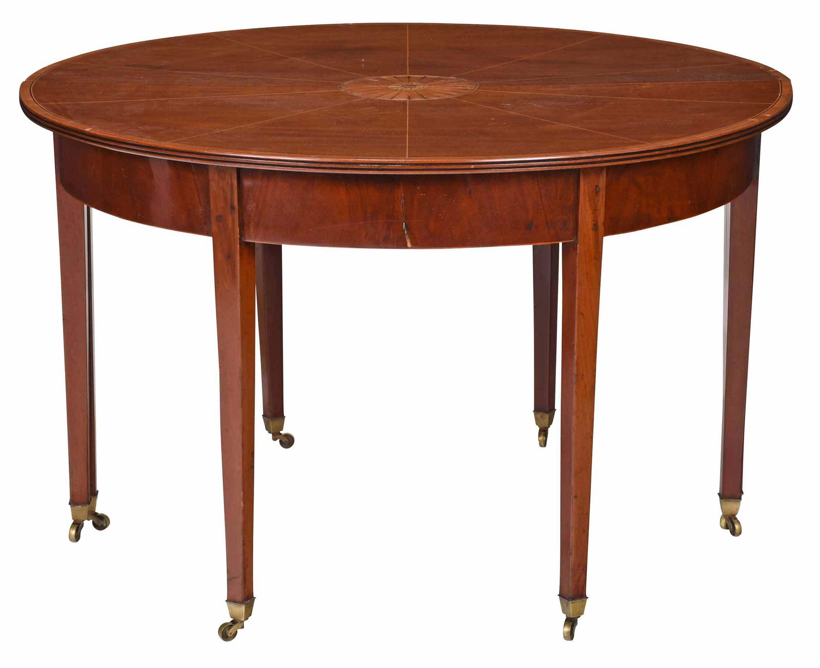 Pair George III Inlaid Mahogany D Shaped Tables (1 of 9)