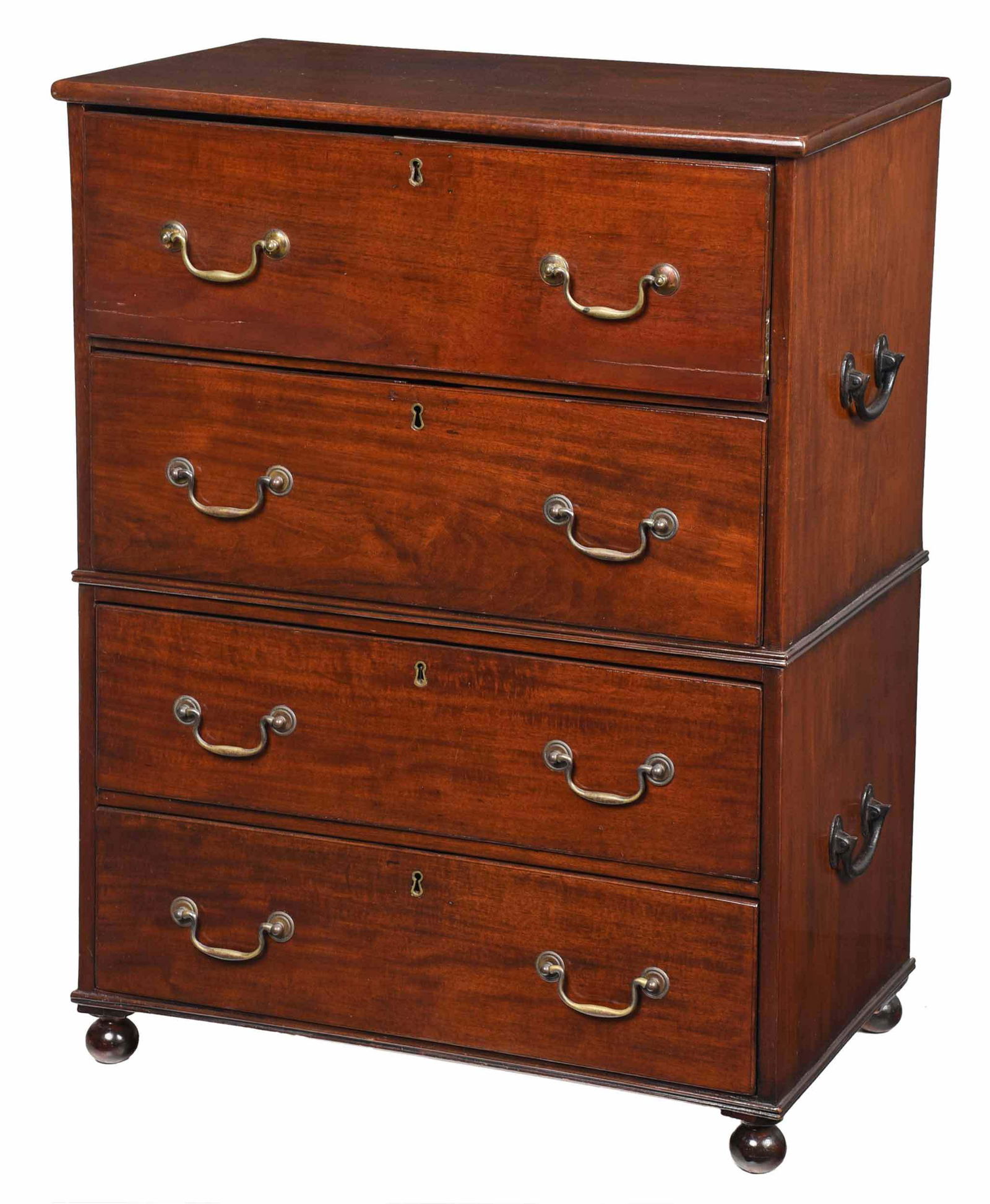 Georgian Mahogany Campaign Desk (1 of 1)