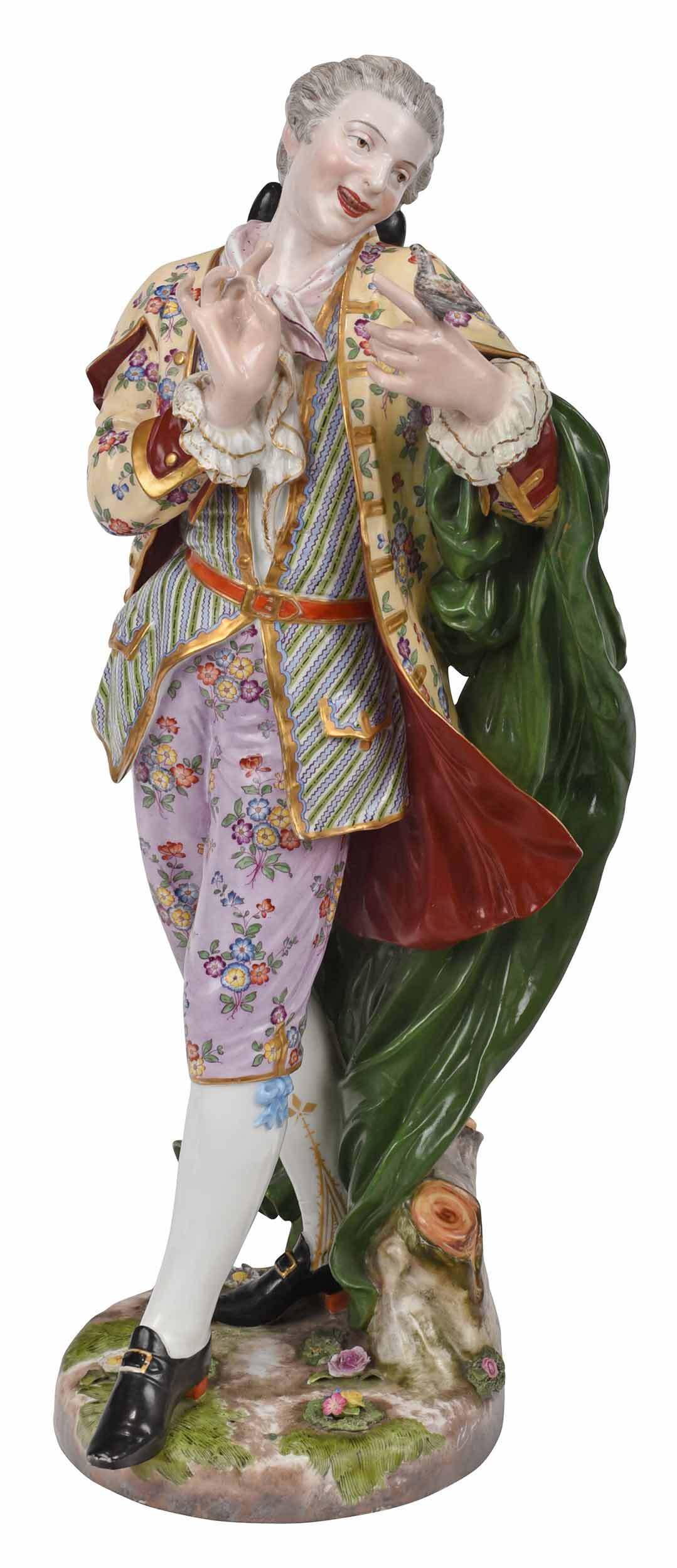 Large Meissen Porcelain Figure of Man (1 of 9)