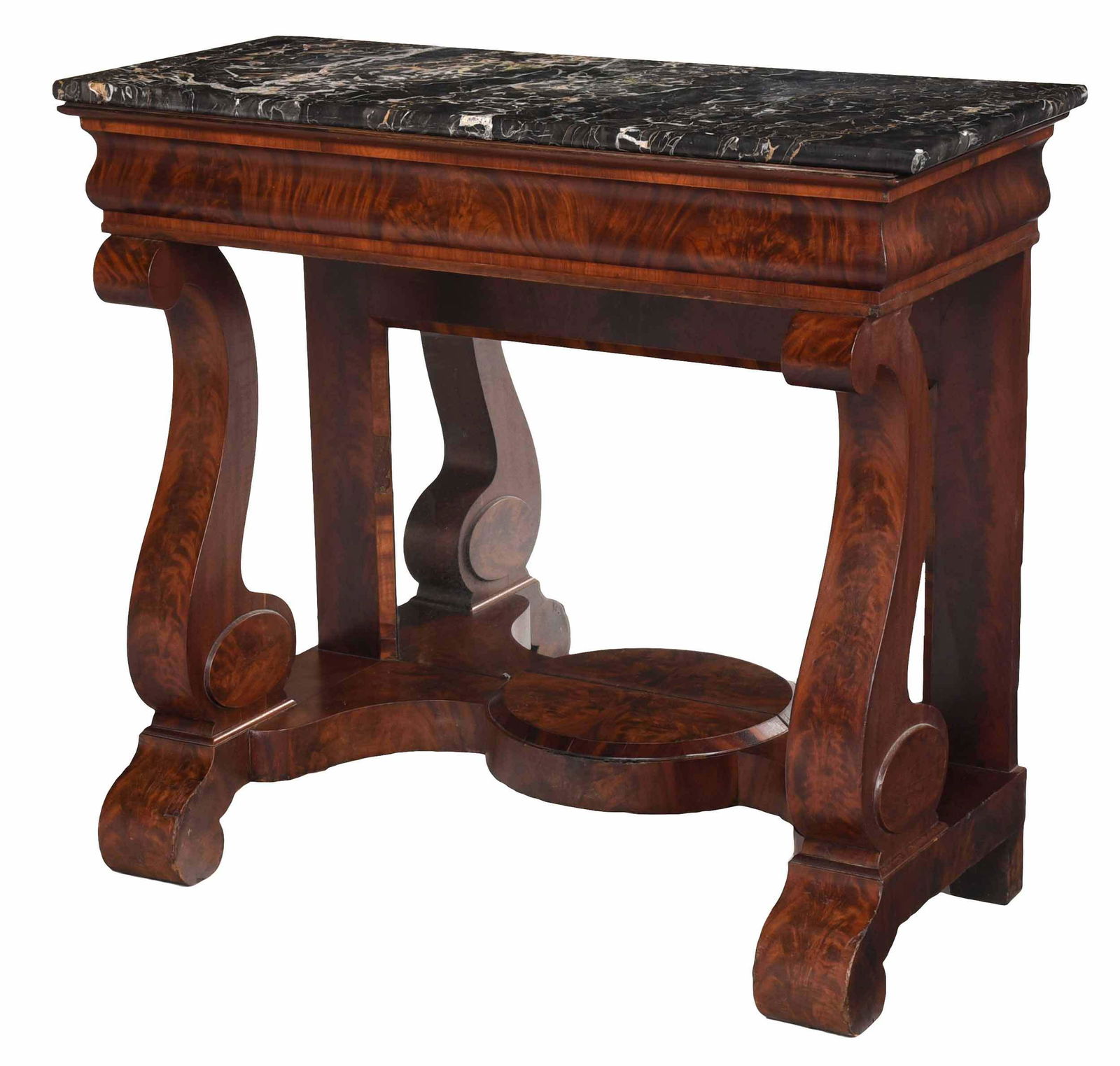 American Classical Figured Mahogany Pier Table (1 of 7)