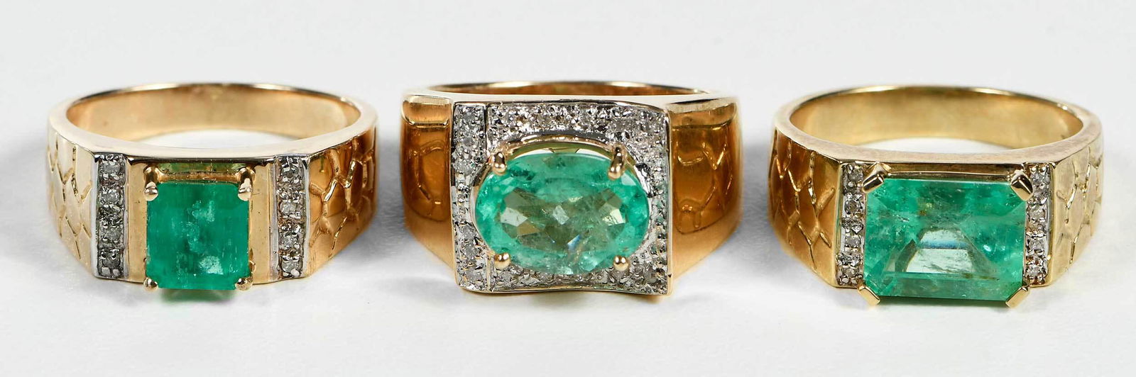 Three Gold Emerald Rings (1 of 5)