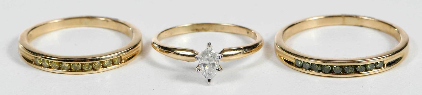 Three 14kt. Diamond Rings (1 of 9)