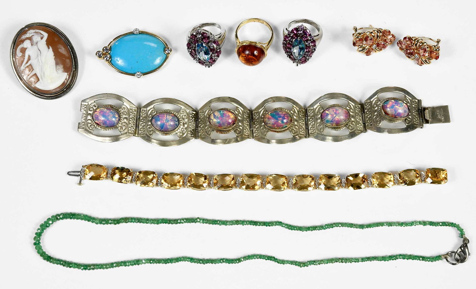 Nine Pieces Gold and Silver Jewelry (1 of 7)