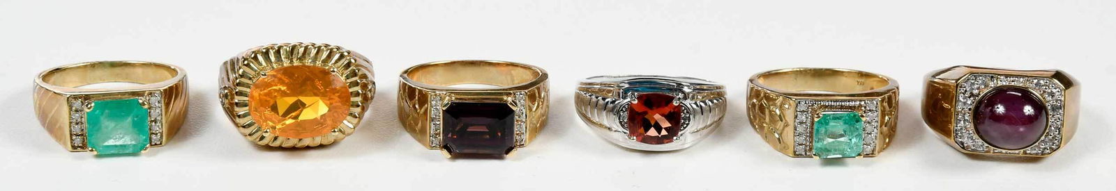 Six 10kt. Gemstone Rings (1 of 4)