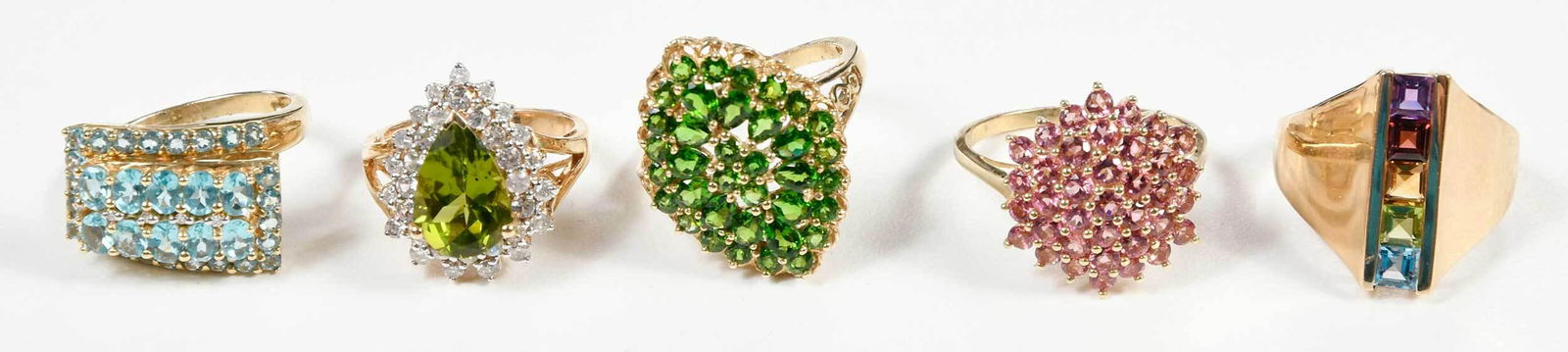 Five 14kt. Gemstone Rings (1 of 5)