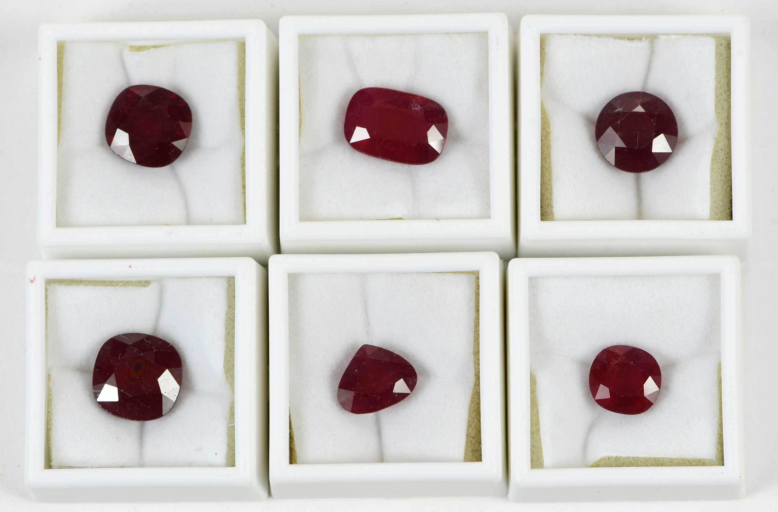 Six Loose Ruby Gemstones (1 of 4)