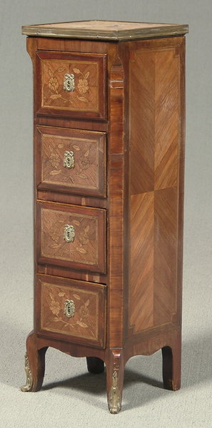 Diminutive marble-top stand,