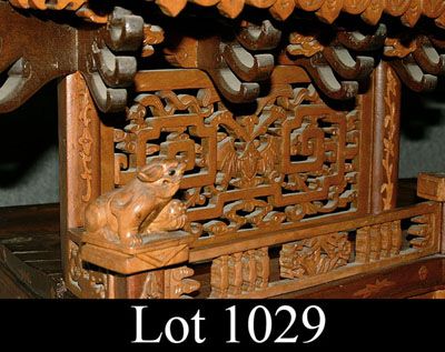 Chinese mahogany cabinet, - 3