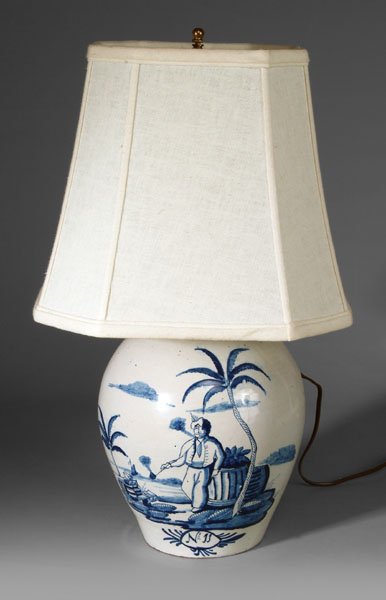 Delft tobacco jar,