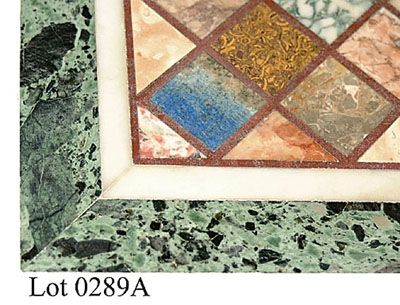 Pietra dura specimen table, - 3