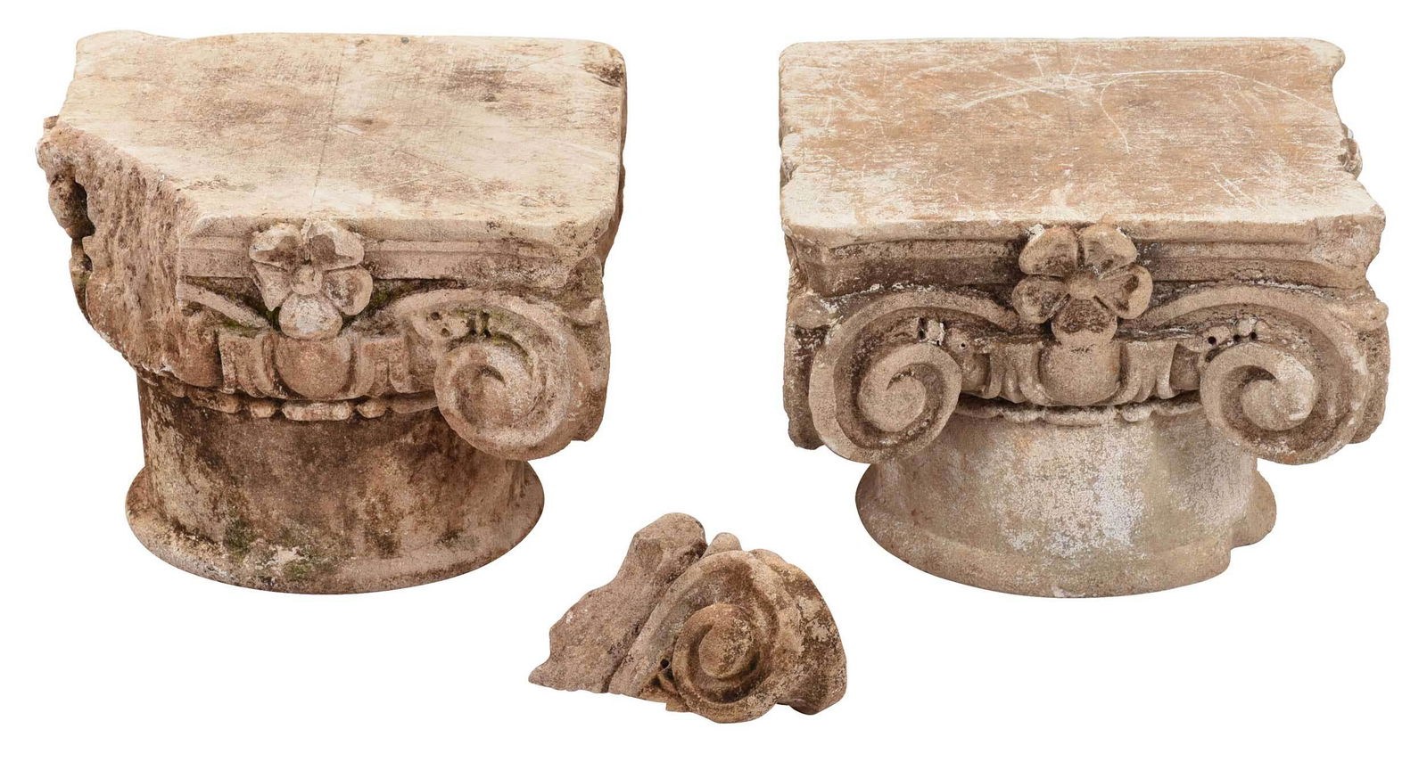 Pair Cast Stone Capitals (1 of 4)