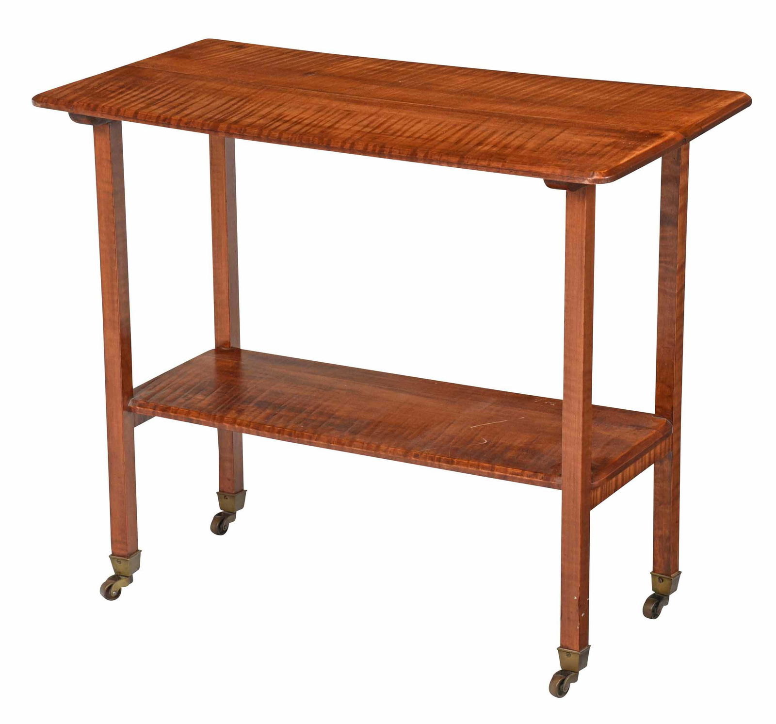 American Tiger Maple Two Tier Side Table (1 of 4)