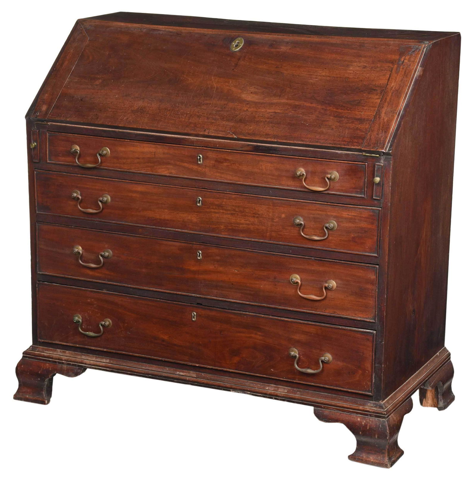 George III Figured Mahogany Slant Front Desk (1 of 10)
