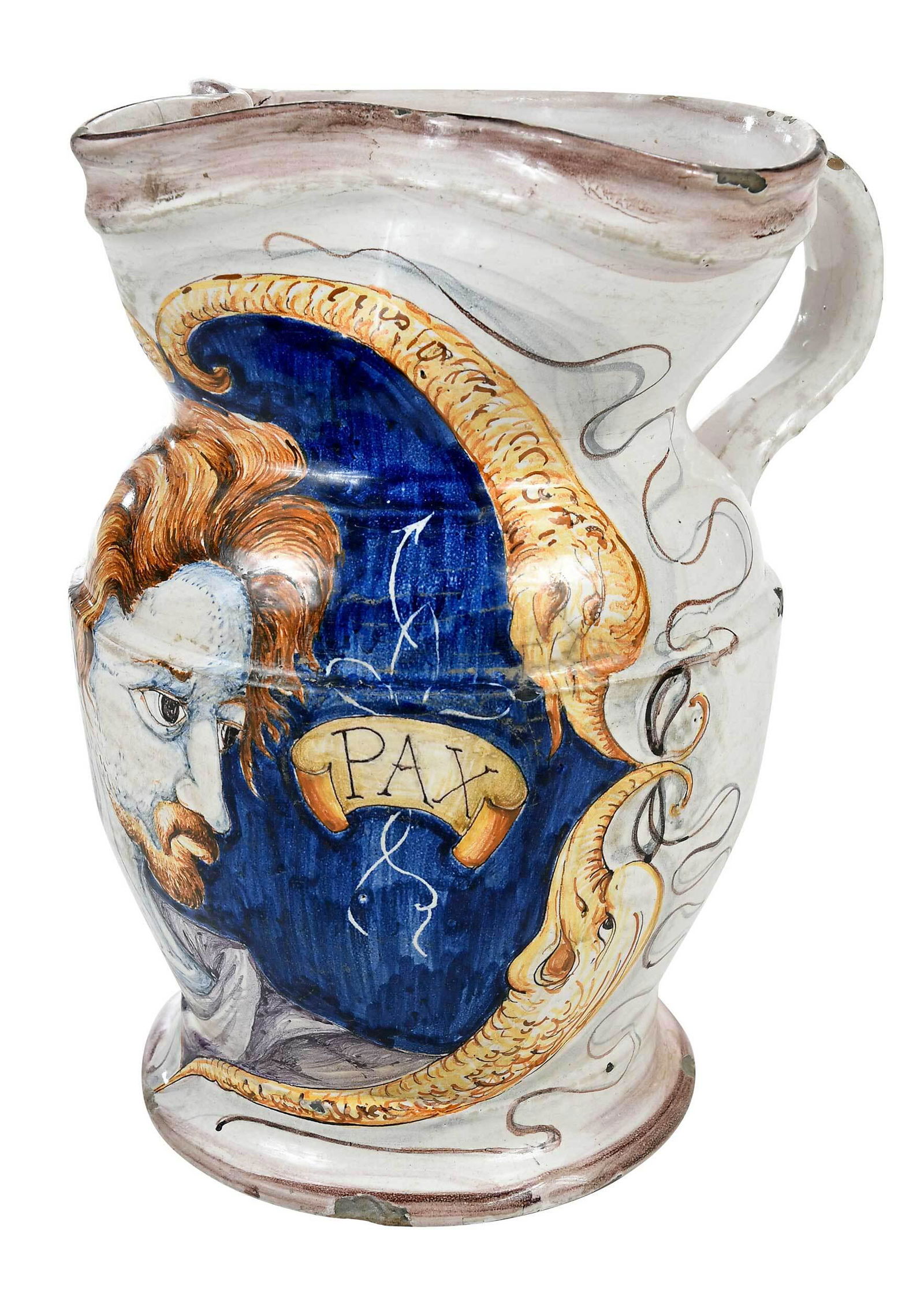 Italian Majolica Earthenware Pitcher (1 of 8)