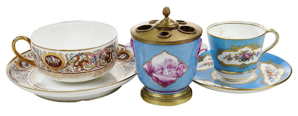 Five British and French Porcelain Table Items (1 of 9)