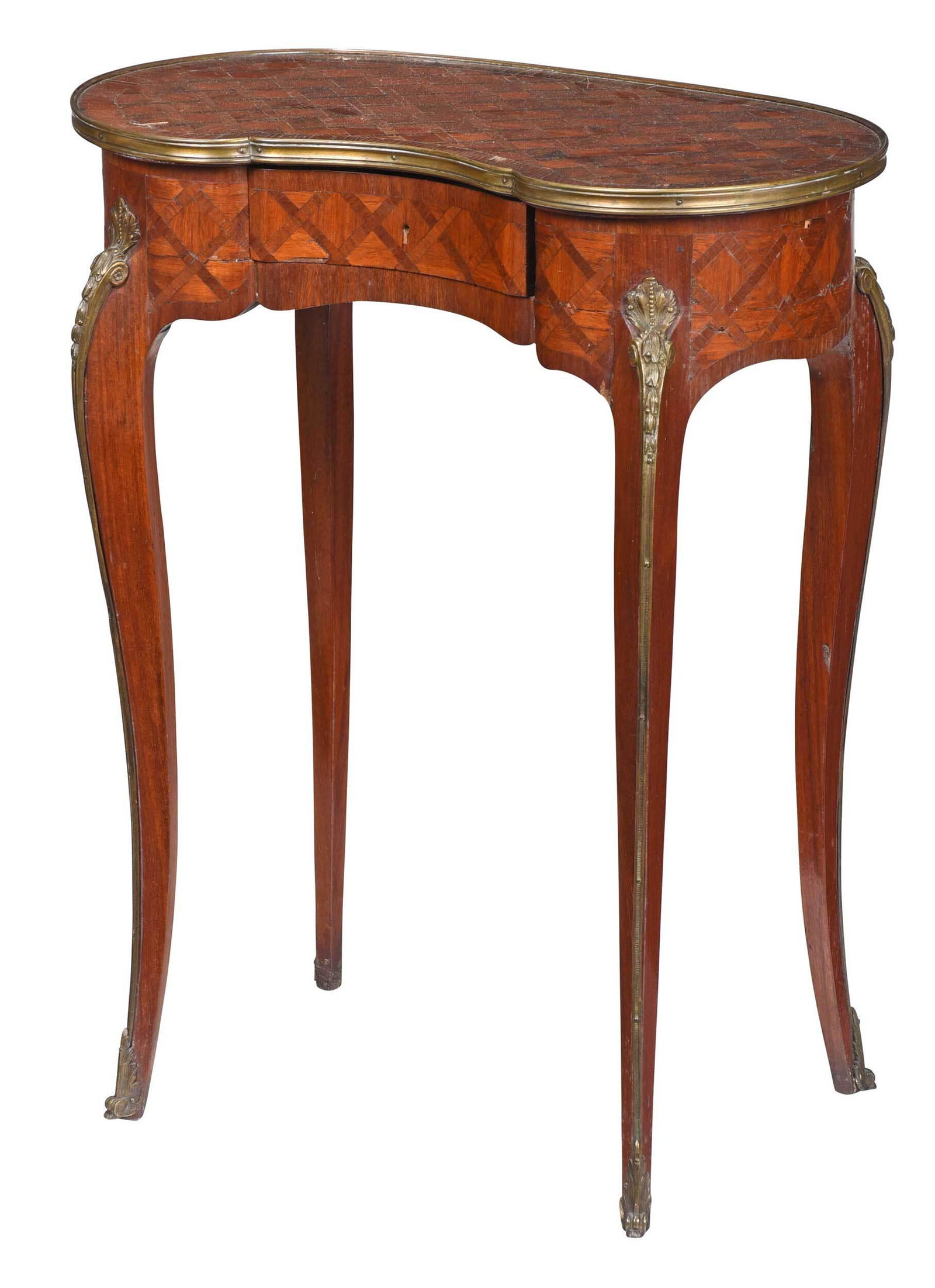 Louis XV Style Parquetry Veneered Side Table (1 of 5)