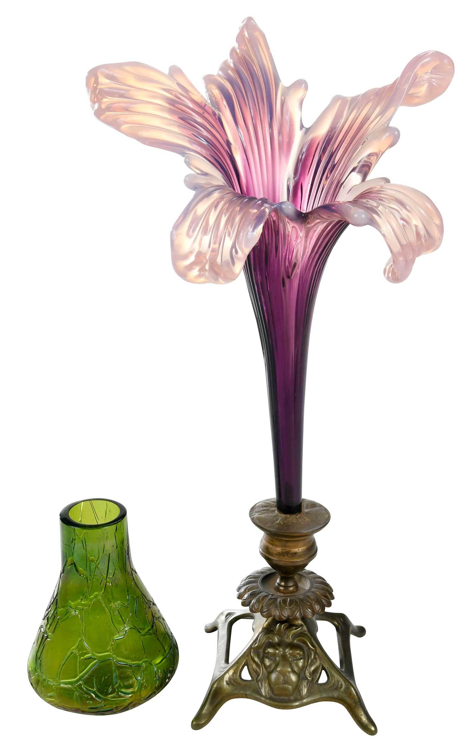 Two Bohemian Art Glass Vases (1 of 8)