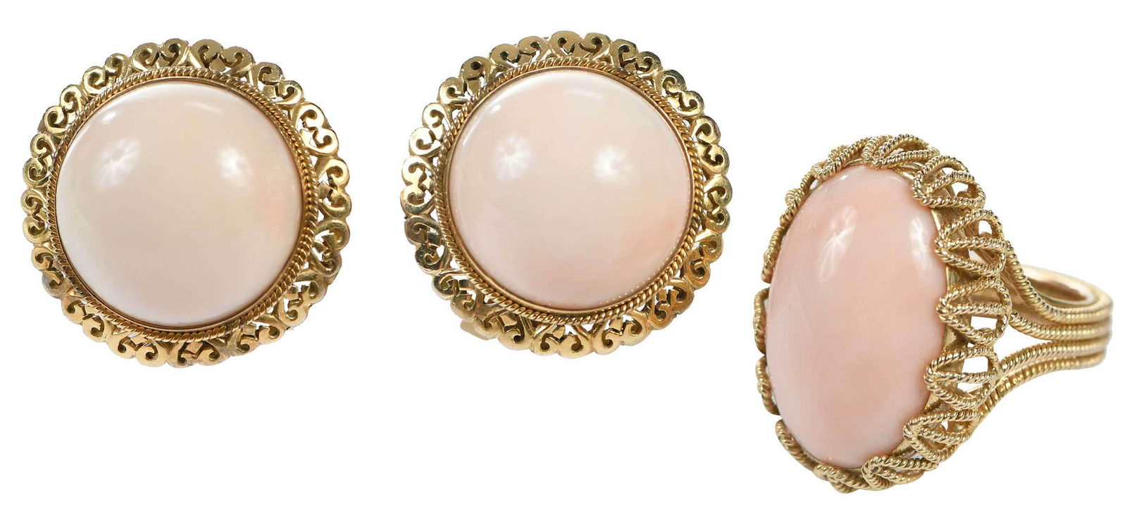 14kt. Coral Ring and Earclips (1 of 8)