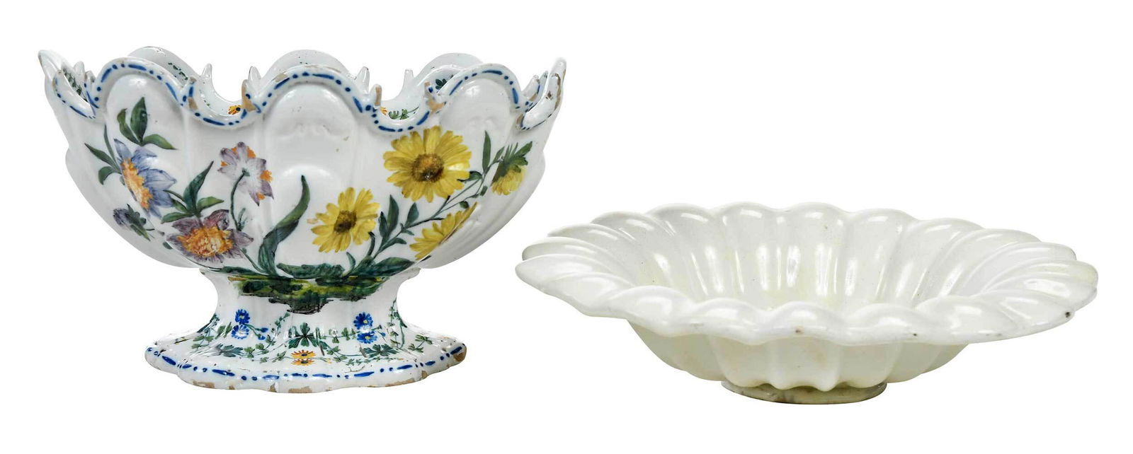 Dutch White Delft Bowl, Italian Faience Bowl (1 of 8)