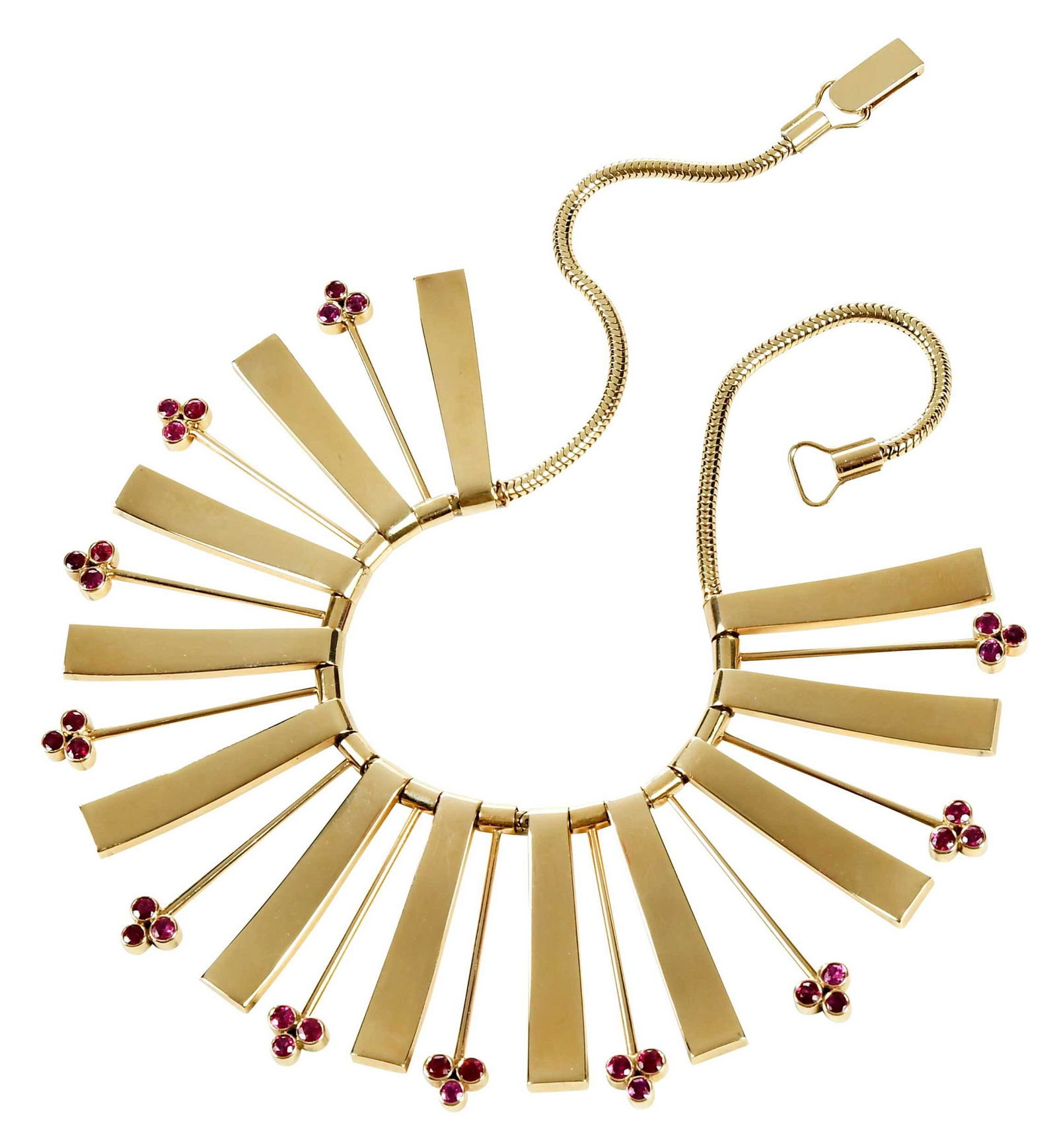 Tiffany & Co. Retro 14kt. Ruby Necklace (1 of 13)