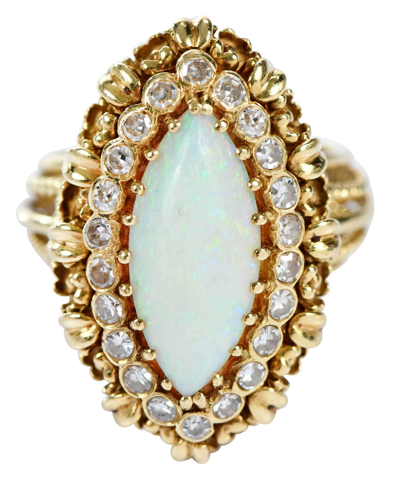 La Triomphe 18kt. Opal and Diamond Ring (1 of 7)
