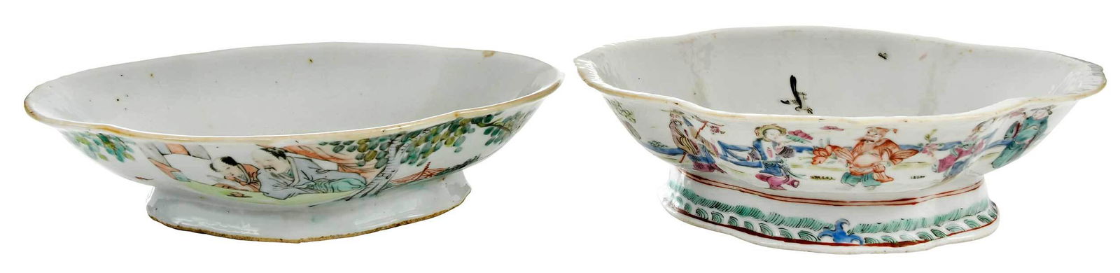 Two Chinese Famille Rose Lobed Porcelain Bowls (1 of 12)
