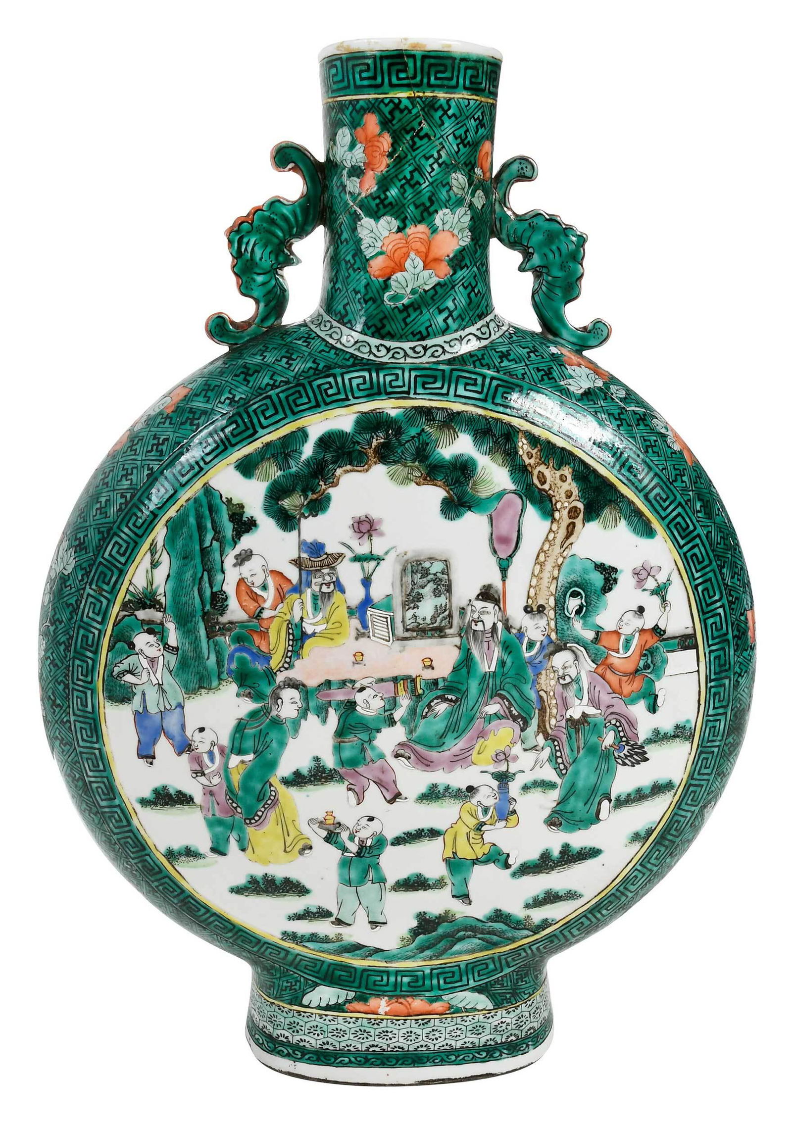 Chinese Famille Verte Moon Flask (1 of 18)