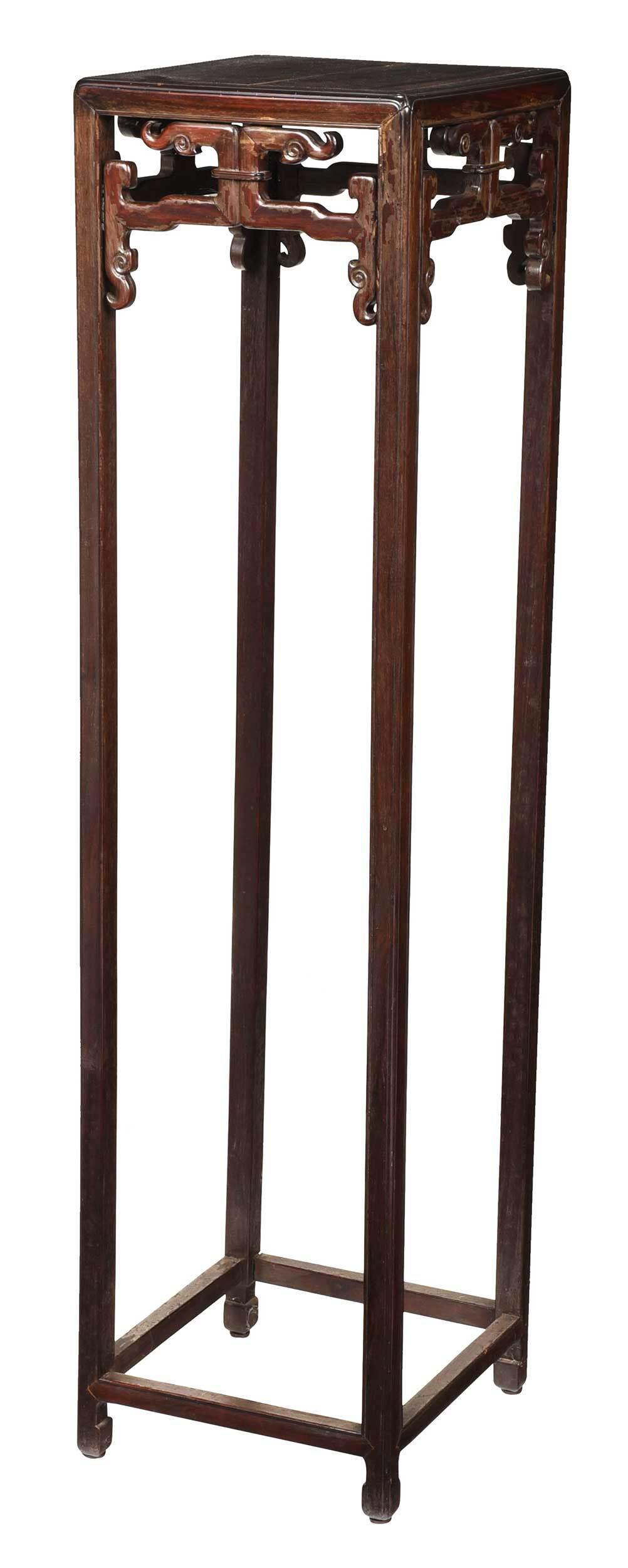 Chinese Carved Hardwood Urn Stand (1 of 4)