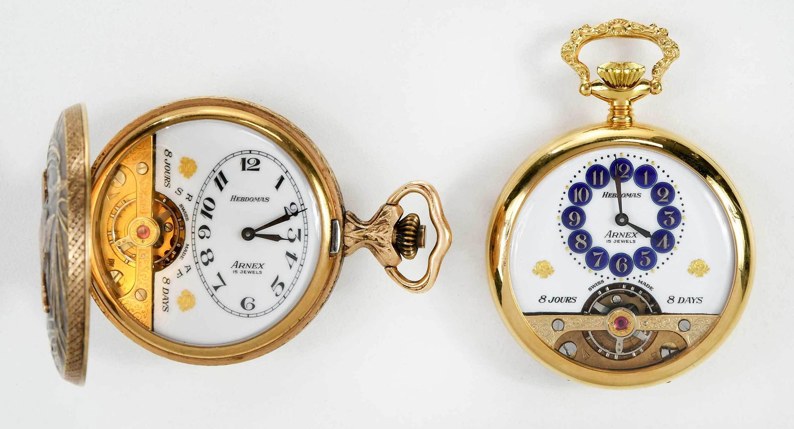 Remington Quartzarama Hunting Scene Pocket Watch