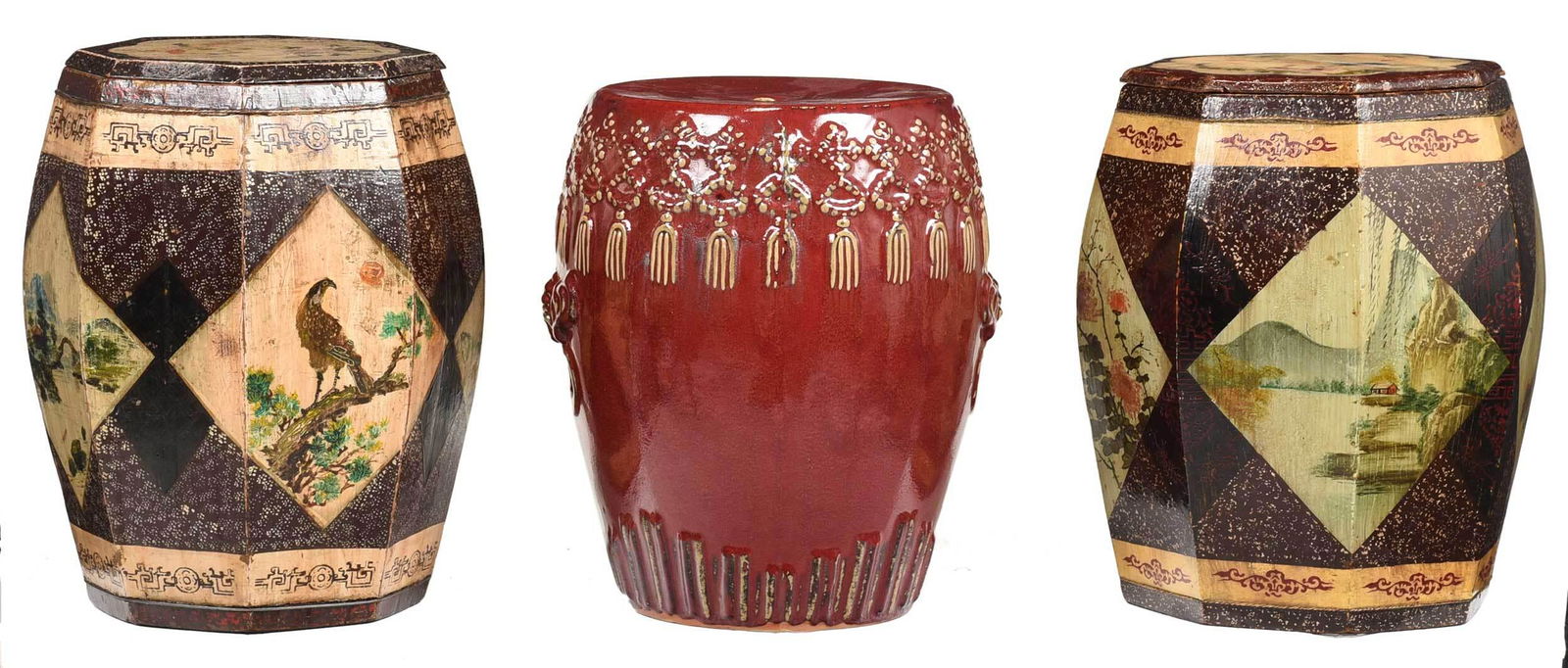 Group of Three Asian Garden Seats (1 of 7)