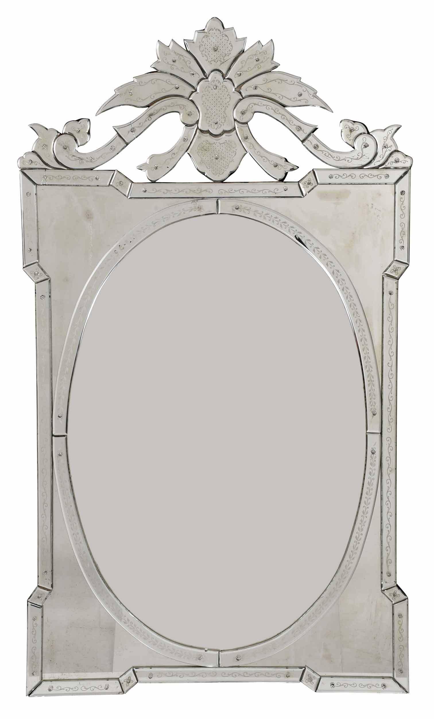 Venetian Cut and Mirror Framed Mirror (1 of 4)