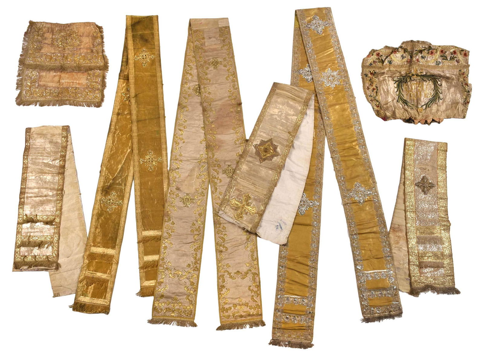 Eight Russian Orthodox Ecclesiastical Altar Textiles (1 of 11)