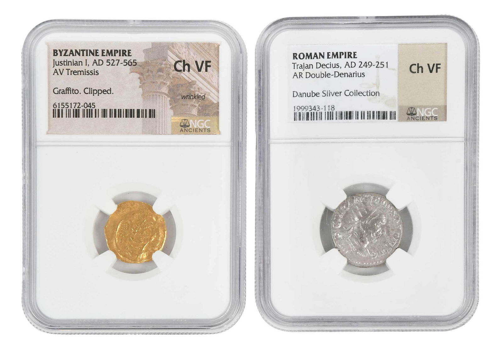 Two Ancient Coins, Silver and Gold (1 of 6)