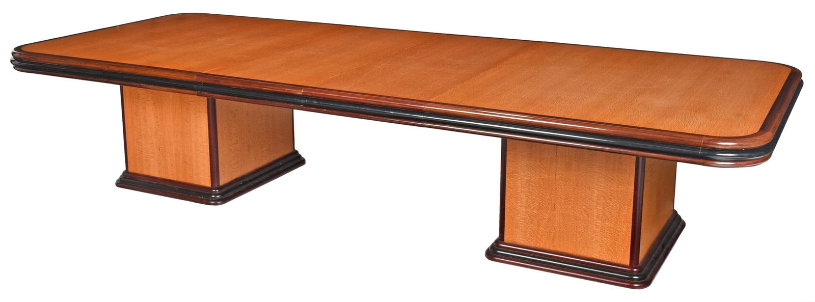 Art Deco Style Maple and Oak Dining Table (1 of 7)