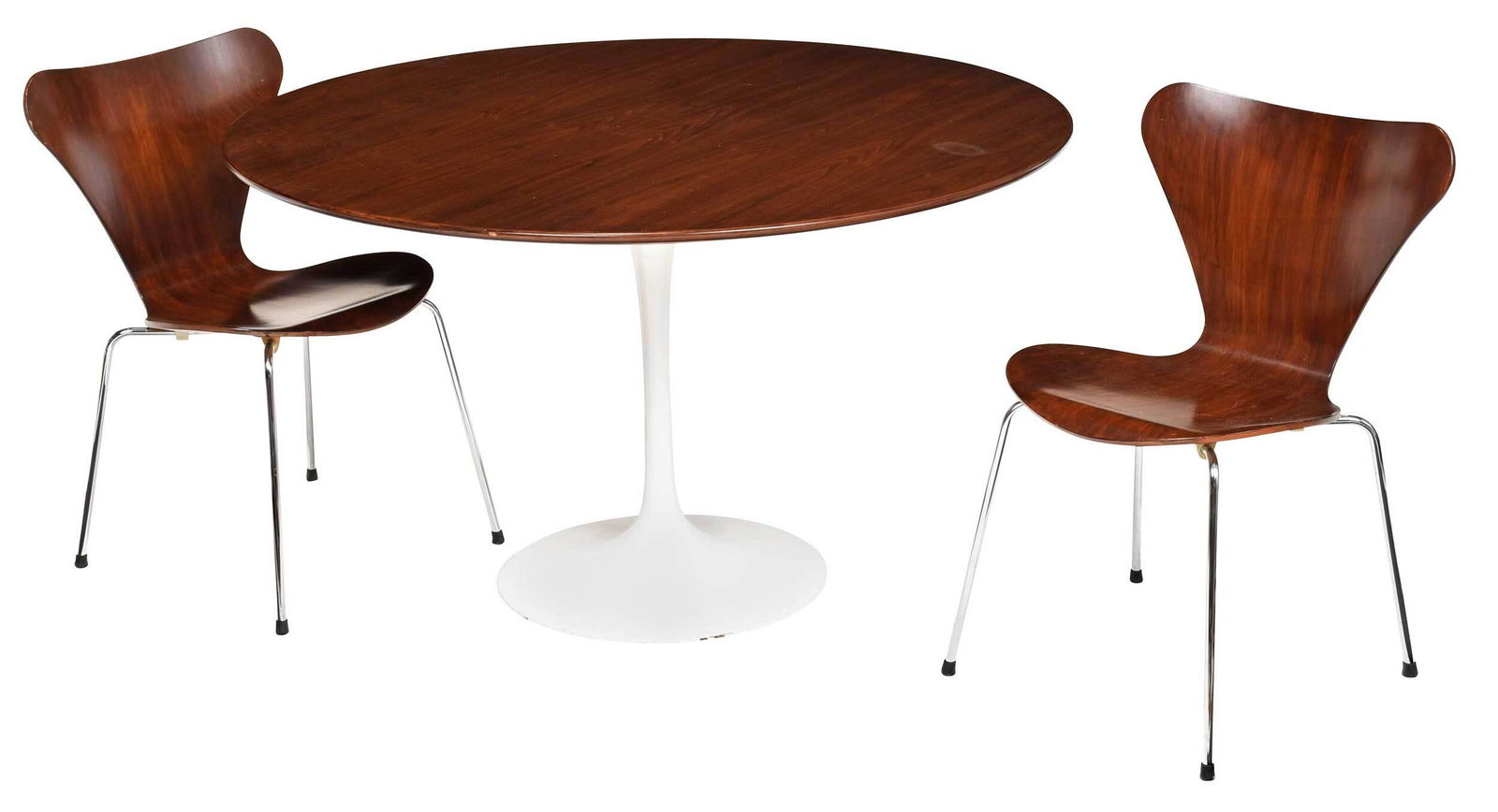 Eero Saarinen Designed Tulip Table, Two Chairs (1 of 6)