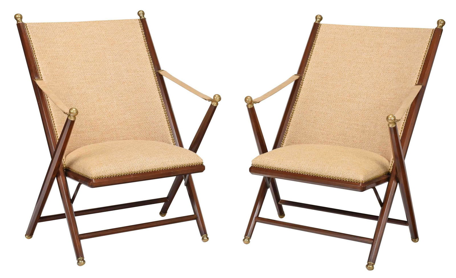 Pair David Easton Folding Plantation Chairs (1 of 12)