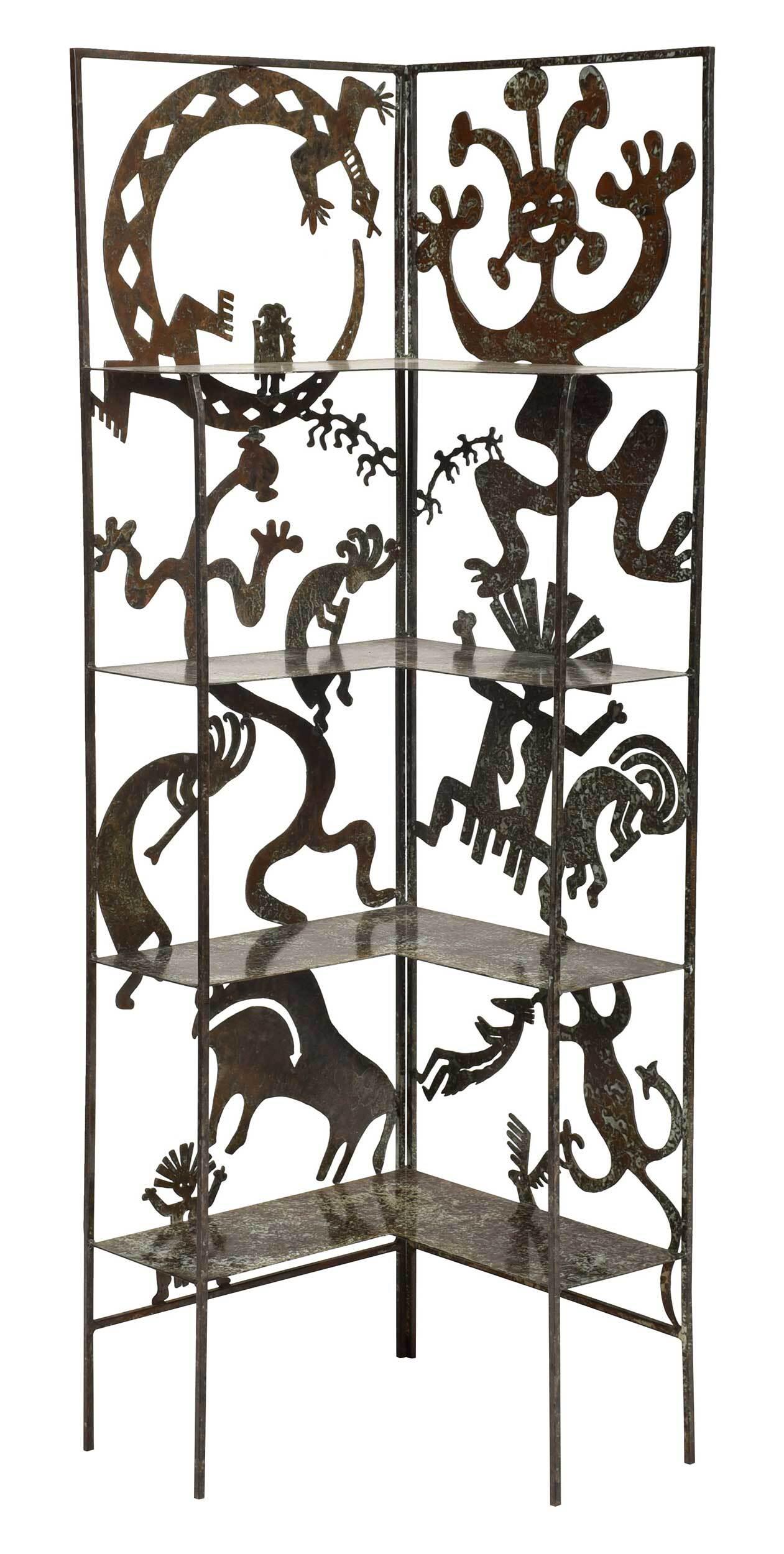 Contemporary Southwestern Style Metal Corner Shelf (1 of 5)