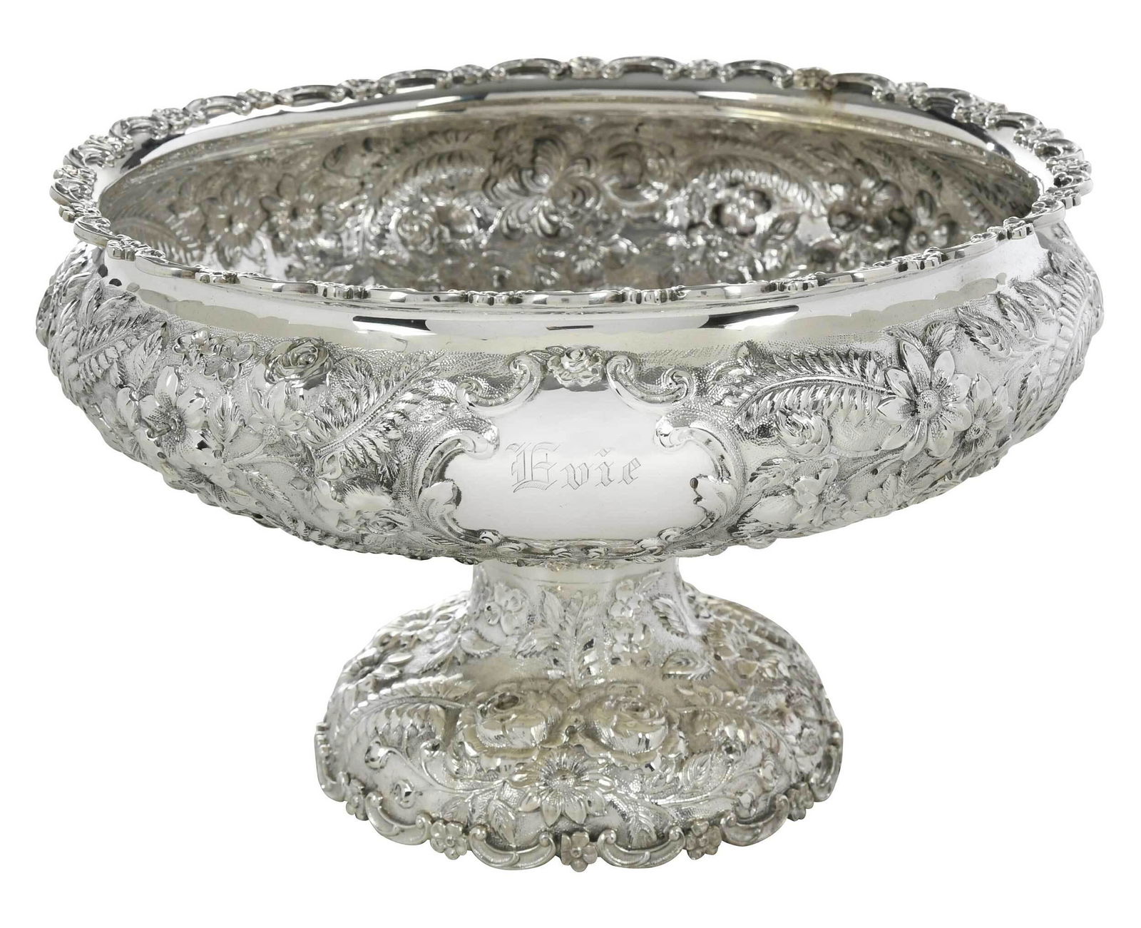 Repousse Footed Sterling Center Bowl (1 of 11)