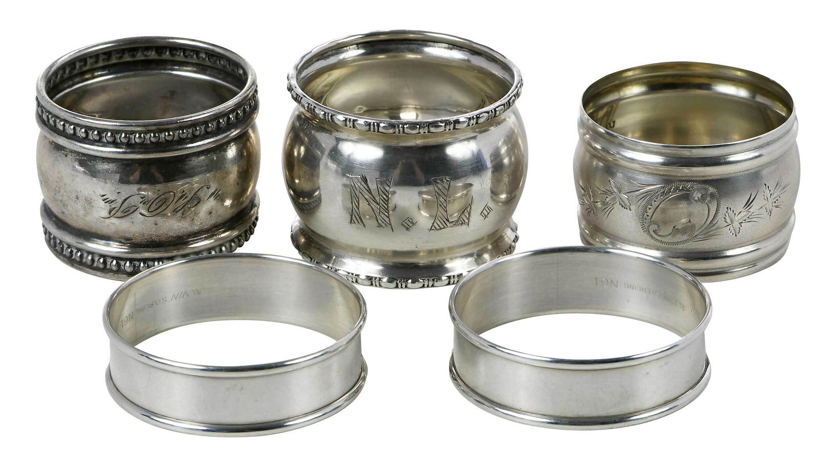 Eight Sterling Napkin Rings (1 of 6)