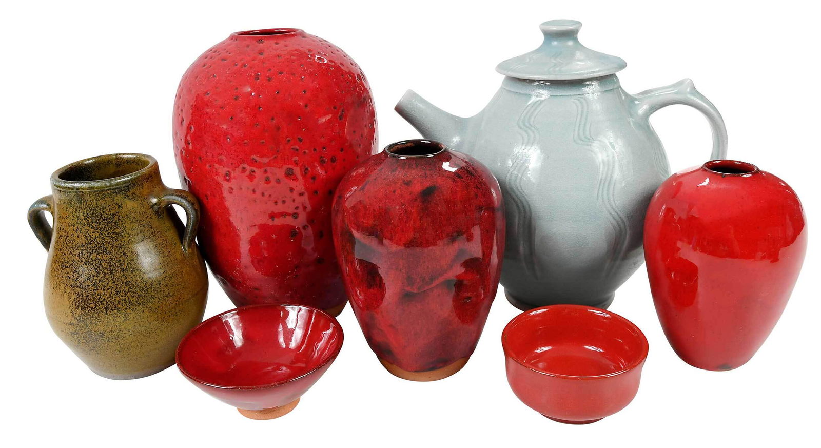 Seven Pieces of Ben Owen III Pottery (1 of 10)