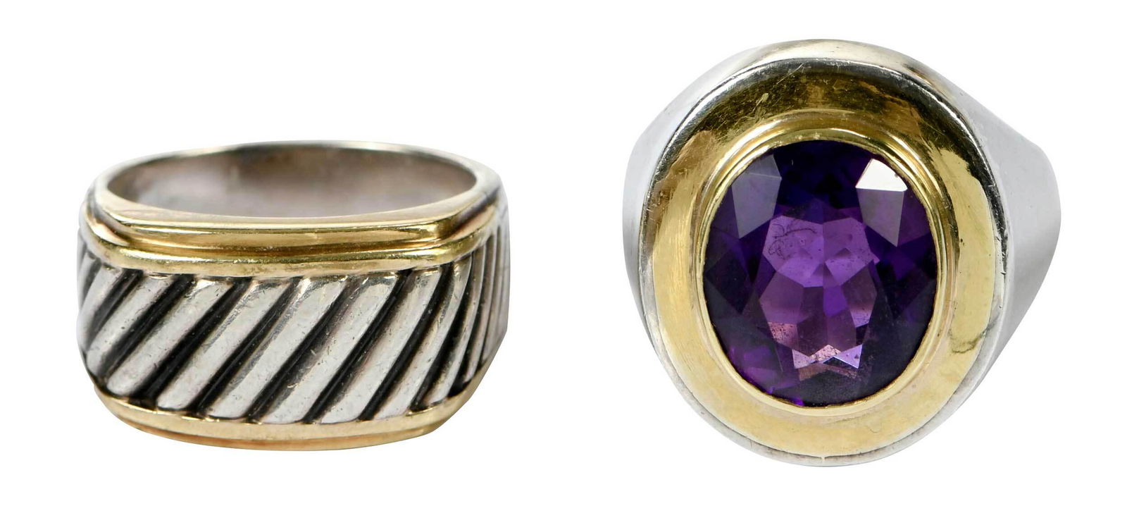 Two Silver and 18kt. Rings, One David Yurman (1 of 9)