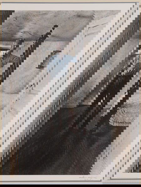 After Andrew Wyeth: (Chadds Ford, Pennsylvania/Maine, 1917-2009), "Arthur Cleveland", offset print, edition 96/100, published by The Wilmington Society of the Fine Arts, Wilmington, Delaware, signed lower right "Andrew W