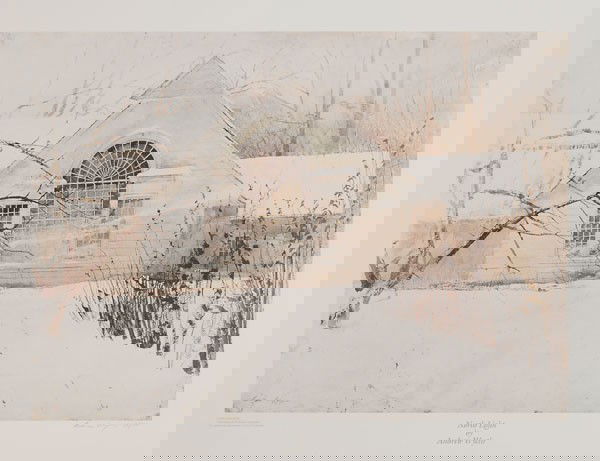 After Andrew Wyeth: (Chadds Ford, Pennsylvania/Maine, 1917-2009), "North Light", offset lithograph on paper, edition 37/300, published by The Brandywine River Museum, printed by Stinehour Press, Lunenberg, Vermont, 1994,