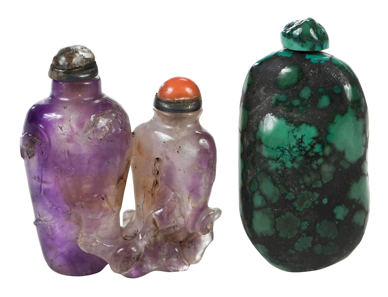 Two Carved Gemstone Snuff Bottles (1 of 11)