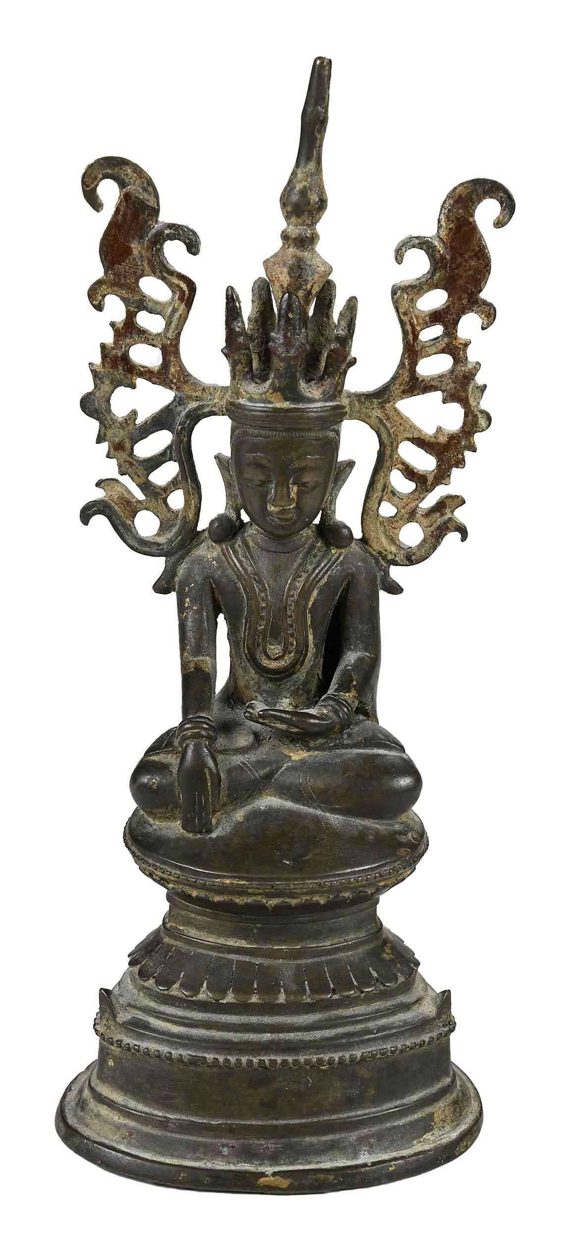 Southeast Asian Bronze Seated Buddha (1 of 6)